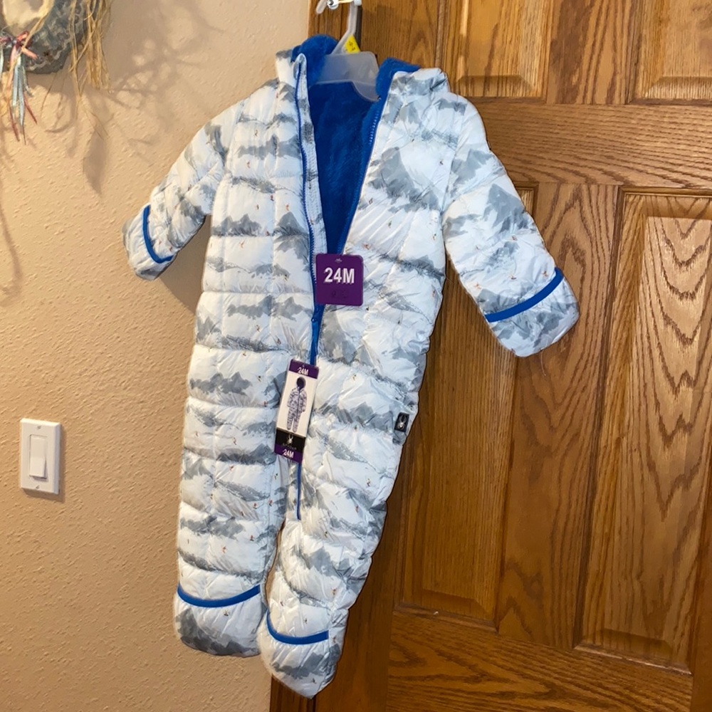 Spyder 24 month snow suit white baby blue red grey snow sale